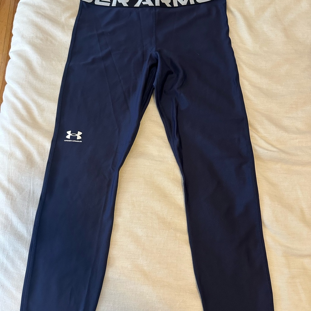 Under Armour Black and Blue Compression Leggings